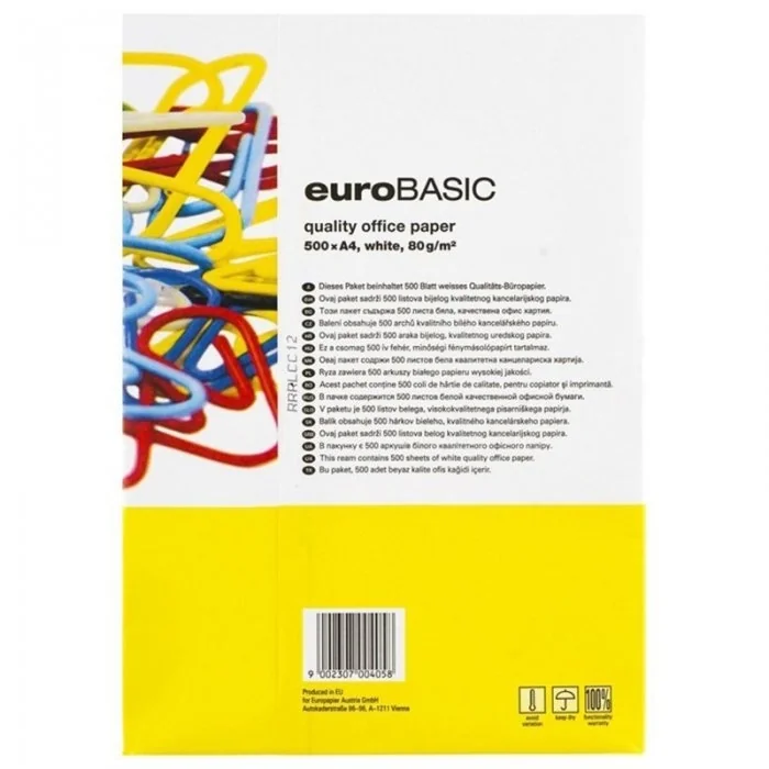 Hartie Copiator A4 Eurobasic, 80 g/mp, 500 coli/top-Produse