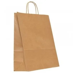 Pungi Hartie Cu Maner Rasucit, Alb/Natur-Pungi Hartie