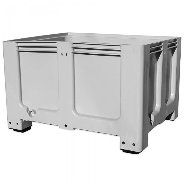 Boxpalet Plastic Cu Pereti Plini, 1200 x 1000 x 760 mm-Echipamente Si Consumabile Pentru Depozit