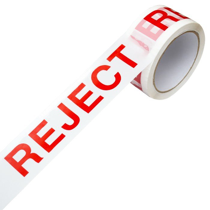 Banda Adeziva Personalizata REJECT, 50 mm x 66 m-Benzi Adezive Pentru Ambalare