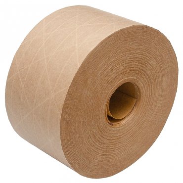 Banda Adeziva Umectibila Din Hartie Kraft, Ranforsare Cross, 150 m x 60 mm