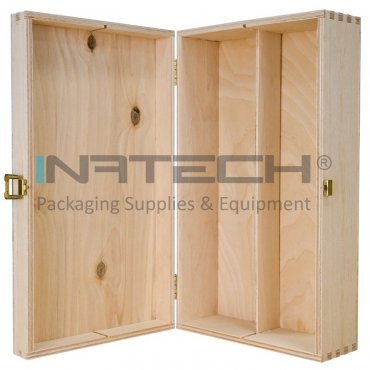 Cutie Din Lemn Pentru 2 Sticle De Vin