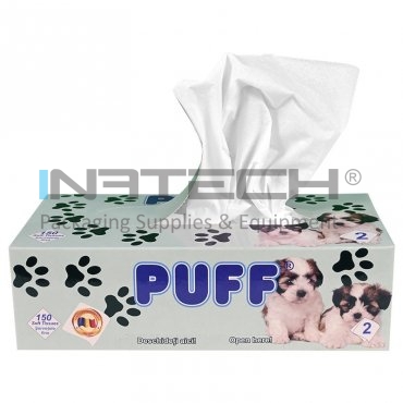 Servetele Faciale PUFF Pop-Up, 21 x 21 cm, 2 straturi, 150 foi
