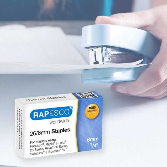 Capse 26/6 Rapesco, 1000 Buc/Cutie-Capsatoare Si Accesorii